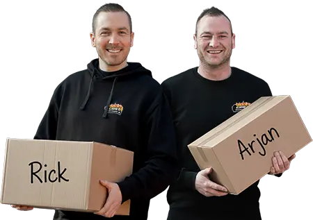 rick en arjan jouw nieuwe bbq vrienden met pakketje met namen 450 315